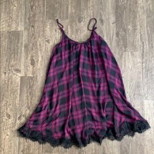 Playfully Plaid and Lace Express Dress